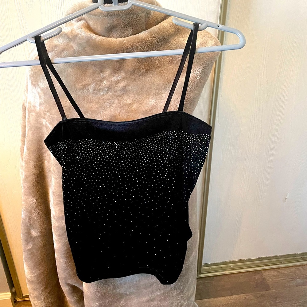 Maria Gabriella Black Velvet Vintage Top Medium